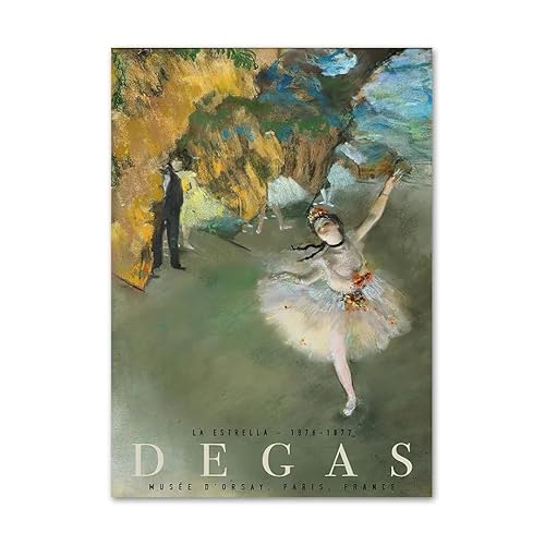 SSLDP LFHLI Impressionistisches Edgar Degas-Poster Ballerina-Tänzerin Wandkunst Edgar Degas Leinwandgemälde und Drucke nordisches Wohndekor Bild 50 x 70 cm x 1 ohne Rahmen SSLDP LFHLI Impressionistisches Edgar Degas-Poster Ballerina-Tänzerin Wandkunst Edgar Degas Leinwandgemälde und Drucke nordisches Wohndekor Bild 50 x 70 cm x 1 ohne Rahmen von SSLDP LFHLI