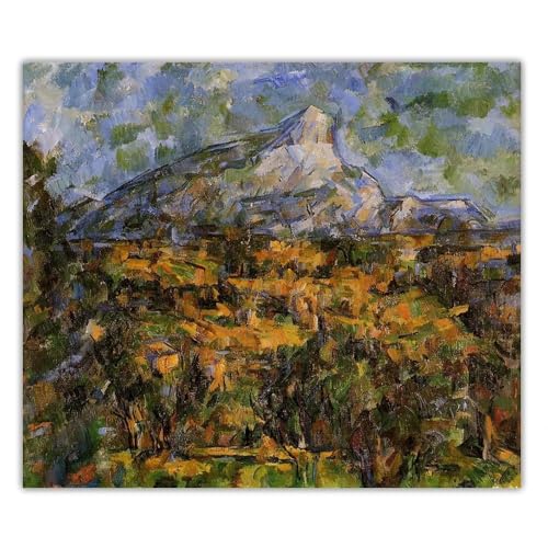 SSLDP LFHLI Klassisches Paul Cezanne Retro Poster《Mount Sainte》Wandkunst Paul Cezanne Leinwandmalerei und Drucke Nordic Home Decor Bild 60x70cmx1 Kein Rahmen von SSLDP LFHLI