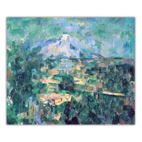 SSLDP LFHLI Klassisches Paul Cezanne Retro Poster《Mount Sainte》Wandkunst Paul Cezanne Leinwandmalerei und Drucke Nordic Home Decor Bild 60x70cmx1 Kein Rahmen von SSLDP LFHLI
