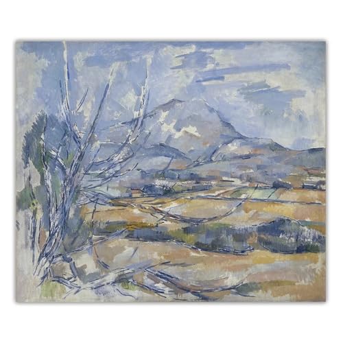SSLDP LFHLI Klassisches Paul Cezanne Retro Poster《Mount Sainte》Wandkunst Paul Cezanne Leinwandmalerei und Drucke Nordic Home Decor Bild 60x70cmx1 Kein Rahmen von SSLDP LFHLI
