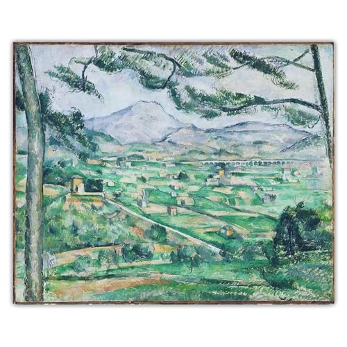 SSLDP LFHLI Klassisches Paul Cezanne Retro Poster《Mount Sainte》Wandkunst Paul Cezanne Leinwandmalerei und Drucke Nordic Home Decor Bild 60x70cmx1 Kein Rahmen von SSLDP LFHLI