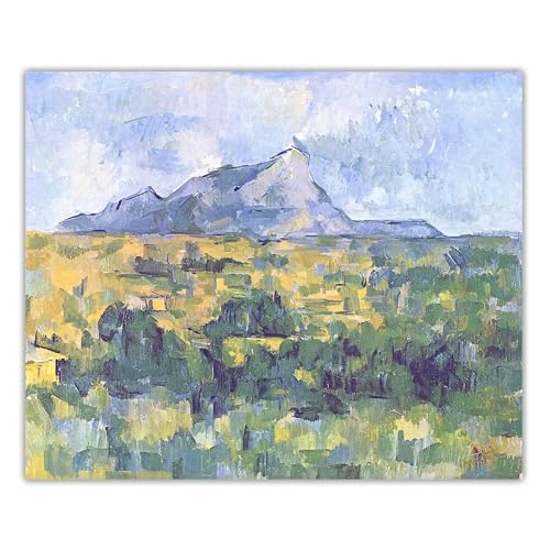 SSLDP LFHLI Klassisches Paul Cezanne Retro Poster《Mount Sainte》Wandkunst Paul Cezanne Leinwandmalerei und Drucke Nordic Home Decor Bild 60x70cmx1 Kein Rahmen von SSLDP LFHLI
