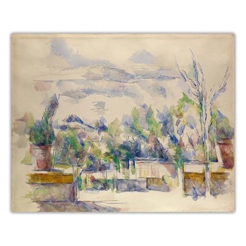 SSLDP LFHLI Paul Cezanne Poster《Die Gartenterrasse in Les Lauves》Wandkunst Paul Cezanne Leinwandmalerei und Drucke Wohnkultur Bild 60x70cmx1 Kein Rahmen von SSLDP LFHLI