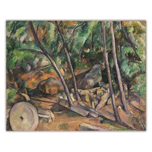 SSLDP LFHLI Paul Cezanne Poster《Mühlstein im Park des Chateau Noir》Wandkunst Paul Cezanne Malerei und Drucke Wohnkultur Bild 60x70cm Kein Rahmen von SSLDP LFHLI
