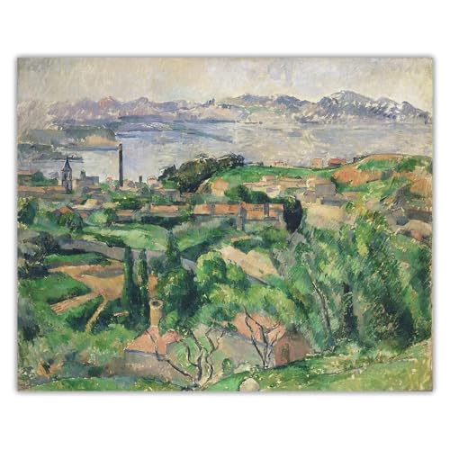 SSLDP LFHLI Paul Cezanne Retro Poster《Berg- und Waldlandschaft》Wandkunst Paul Cezanne Leinwandmalerei und Drucke Home Decor Bild 60x70cm Kein Rahmen von SSLDP LFHLI
