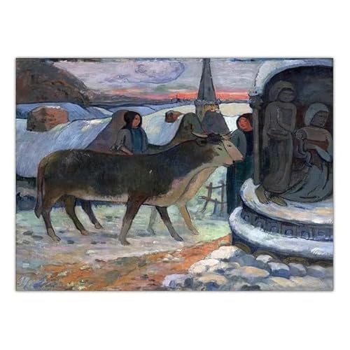 SSLDP LFHLI Paul Gauguin Buntes Poster Vintage Wandkunst Paul Gauguin Leinwandmalerei Und Drucke Nordic Home Wohnzimmer Dekor Bild 40x60cm Kein Rahmen von SSLDP LFHLI