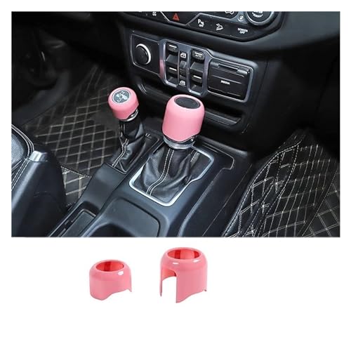 SSNAWBA Auto 4 WD Getriebekopf-Dekorationsabdeckung Kompatibel mit Jeep Wrangler JL Gladiator JT 2018 2019 2020 2021 2022 2023 2024 Up Zubehör(Pink) von SSNAWBA