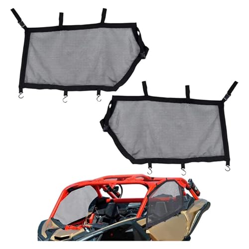 SSNAWBA UTV Fensternetz rechts und Links, kompatibel mit Can-Am Maverick X3 2017–2021, Fensterschutz, Überrollkäfig, Netznetz, Türkratzschutz von SSNAWBA