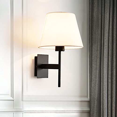 Amerikanischen Wandleuchten Modern Minimalismus Wandlampe Stofsfchirm Mode Wandleuchte innen Deko Wandbeleuchtung Loft Schlafzimmer Wohnzimmer Treppen Flur Kinderzimmer E27 Fassung von SSNCcNC