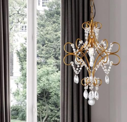 SSNCcNC Gold, Amerikanischer Stil Kristall Pendelleuchte Modern Nachttisch Hängelampe Esszimmerlampe Schlafzimmer Kreatives Design E14 Wohnzimmer Flur 35 * 55CM SSNCcNC Gold, Amerikanischer Stil Kristall Pendelleuchte Modern Nachttisch Hängelampe Esszimmerlampe Schlafzimmer Kreatives Design E14 Wohnzimmer Flur 35 * 55CM von SSNCcNC