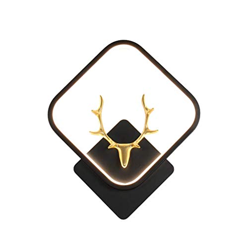 SSNCcNC LED Hirsch Wandleuchten Moderne kreative Minimalismus Wandlampe Innen Eisen Acryl Wandleuchte Schlafzimmer Beleuchtung Schwarz Wohnzimmer Bad Flur Treppe Wandstrahler15W SSNCcNC LED Hirsch Wandleuchten Moderne kreative Minimalismus Wandlampe Innen Eisen Acryl Wandleuchte Schlafzimmer Beleuchtung Schwarz Wohnzimmer Bad Flur Treppe Wandstrahler15W von SSNCcNC