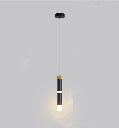 SSNCcNC LED Minimalismus Schlafzimmer Pendellampe Moderne 6W Pendelleuchte Nachttische Hängelampe Warmes Licht 3000K Esstischlampe Kücheninsel Kronleuchter Loft L:29cm von SSNCcNC