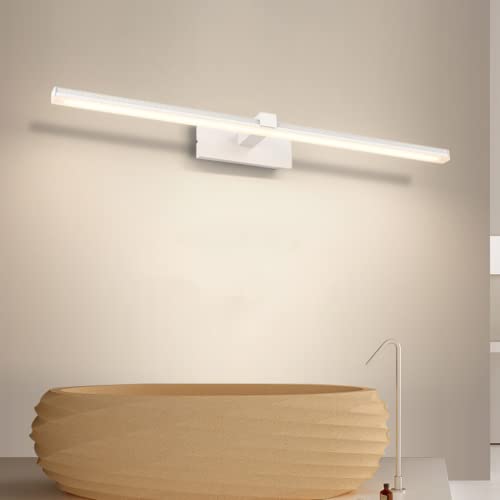 SSNCcNC LED Spiegelleuchte Bad 60 CM Badlampe Spiegellampe Warmes 14W Weißes 3000K Wasserdichte Schminklicht Badezimmer Lampe für Badzimmer Spiegelschrank Wandleuchte Bilderleuchte,Weiß von SSNCcNC