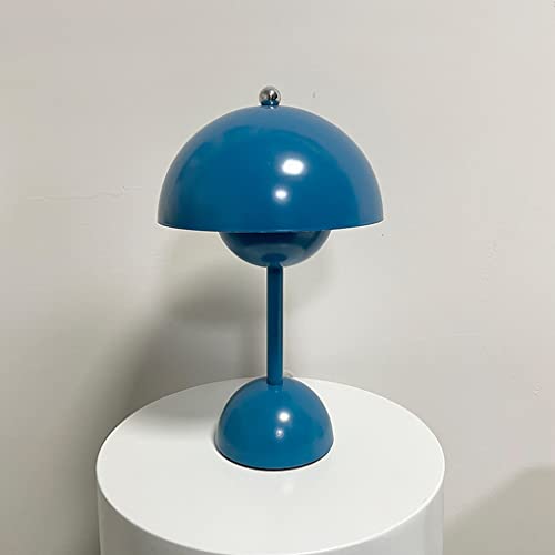 SSNCcNC Nachttischlampe Kreative Klein Tischleuchte Nordic Moderne Design Warmes Licht 3000K 6W Kinderzimmer Schlafzimmer Tischlampe Nachtlicht für Wohnzimmer 19 * 30cm,Blau von SSNCcNC
