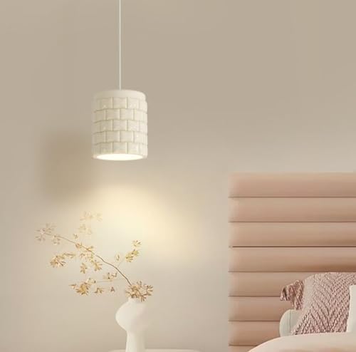 SSNCcNC Nordic Nachttisch Pendellampe Schlafzimmer Harz Hängelampe Modern Minimalismus Esszimmerlampe Deckenleuchten Wohnzimmer Loft E27 Ø12*16cm,Beige SSNCcNC Nordic Nachttisch Pendellampe Schlafzimmer Harz Hängelampe Modern Minimalismus Esszimmerlampe Deckenleuchten Wohnzimmer Loft E27 Ø12*16cm,Beige von SSNCcNC