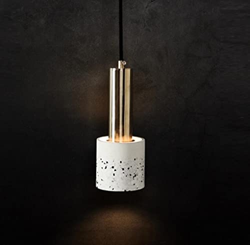 SSNCcNC Pendelleuchte Terrazzo Klein Pendellampe Moderne Esszimmerlampe Schlafzimmer Nachttisch Hängeleuchte E27*1 Innen Dekoration Hängelampe Wohnzimmer Ø9*21cm,Weiß von SSNCcNC