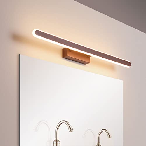 SSNCcNC Spiegelleuchte badezimmer lampe 60cm Moderne Spiegel Frontleuchte 6000K 23W Spiegel Frontleuchte Waschtischleuchte Wasserdichte Spiegel Wandleuchte Spiegelschrank mit Acrylschirm Braun von SSNCcNC