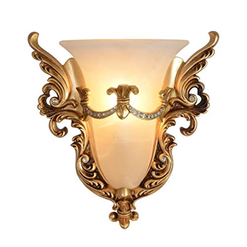 SSNCcNC Vintage Harz Wandlampe Europäischen Klassisch Wandleuchten Wandleuchte Glas Lampenschirm TV-Wand Studieren Hotel Loft Wohnzimmer Schlafzimmer Nachttischlampe 1 x E14-Fassung SSNCcNC Vintage Harz Wandlampe Europäischen Klassisch Wandleuchten Wandleuchte Glas Lampenschirm TV-Wand Studieren Hotel Loft Wohnzimmer Schlafzimmer Nachttischlampe 1 x E14-Fassung von SSNCcNC