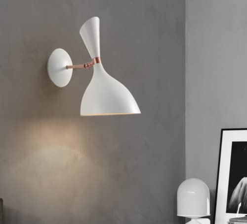 SSNCcNC Weiß, Innen Wandleuchte Industrial Style Modern Wandlampe Kreative Wandbeleuchtung Verstellbare für Schlafzimmer Wohnzimmer Flur Treppenhaus Schlichte Wandleuchte E27 von SSNCcNC