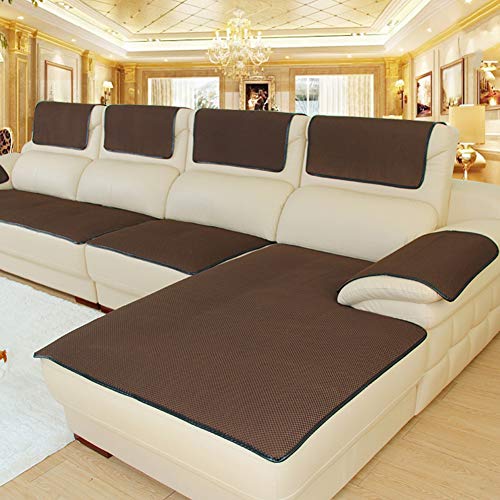 Dick Anti-rutsch Sofa Abdeckung, Multi-Size Sofa Schutz schonbezug, Sofabezüge,Sofa Arm Covers, Sofa Überwürfe Für ledersofa Verkauft in stück -Dunkelbraun 60x150cm(24x59inch) von SSOKCover