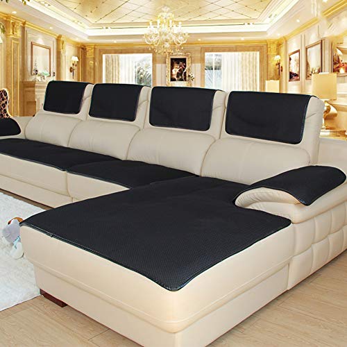 Dick Anti-rutsch Sofa Abdeckung, Multi-Size Sofa Schutz schonbezug, Sofabezüge,Sofa Arm Covers, Sofa Überwürfe Für ledersofa Verkauft in stück -schwarz 60x120cm(24x47inch) von SSOKCover