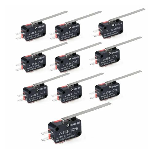 10PCS Electrical Switches V-153-1C25 Limit Switch Long Straight Hinge Lever Type SPDT Switch for Instrument Measure von SSOPTMCB
