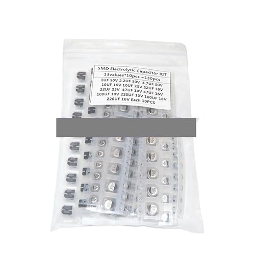 130PCS/LOT 1uF-220uF SMD Aluminum Electrolytic Capacitor Assorted Kit Set, 13Values*10PCS=130PCS Samples Kit Capacitance Meters 130PCS/LOT 1uF-220uF SMD Aluminum Electrolytic Capacitor Assorted Kit Set, 13Values*10PCS=130PCS Samples Kit Capacitance Meters von SSOPTMCB