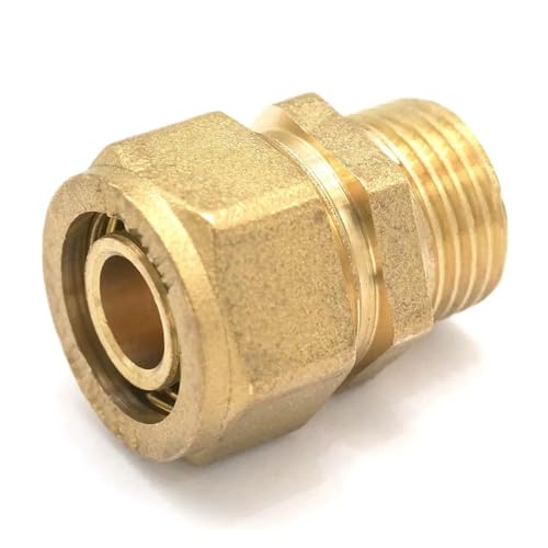 14x18mm IDxOD x 1/2" BSP Male PEX-AL-PEX Tube Straight Brass Compression Pipe Fitting Connector von SSOPTMCB