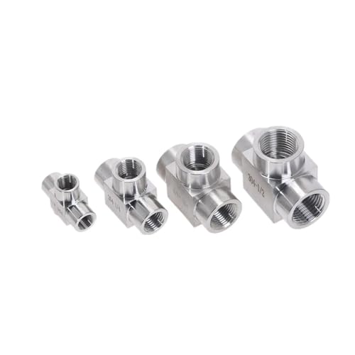 1PC 1/8" BSPT Female Tee 3 Ways 304 Stainless Steel Pipe Fitting Water Gas Oil von SSOPTMCB