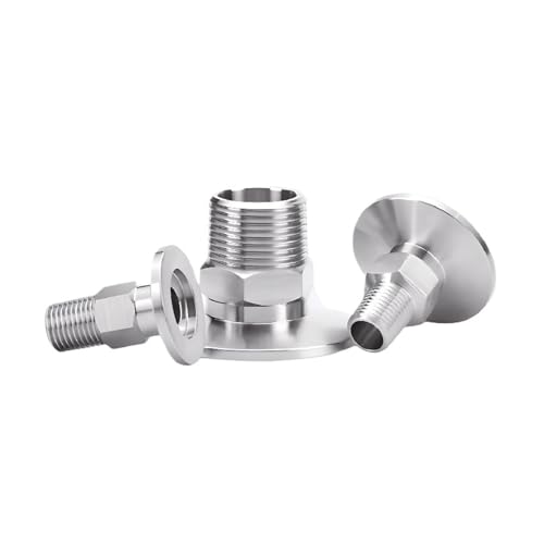 1pc KF25 Vacuum to 3/4" BSPT Male Thread Stainless Steel Flange Pipe Hex Pipe Fitting von SSOPTMCB