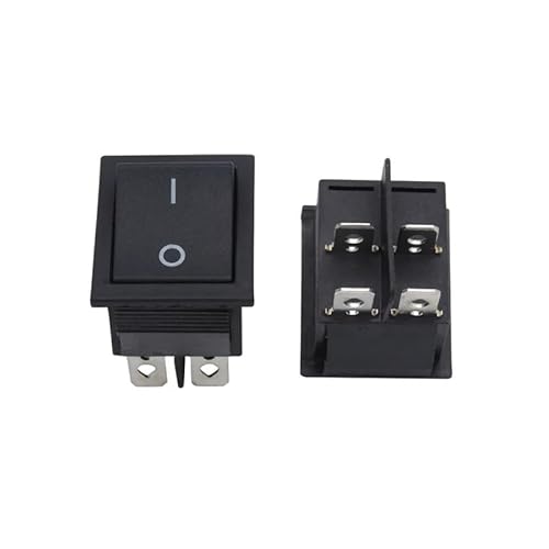 2pcs Black AC 15A 250V 20A 125V 4 Pins DPST On/Off Rocker Switch Spring Momentary automatic falls back in its off state von SSOPTMCB