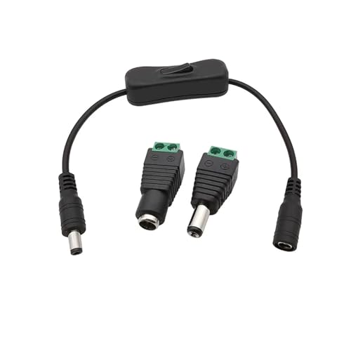 Inline 304 Switch Light Switch Power Cable ON OFF 5.5x2.1mm DC 12V Male Jack Female Socket Connector For LED Light Strip von SSOPTMCB