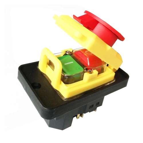 KJD18 5Pins Waterproof Electromagnetic Pushbutton Switches Industrial Push Button Switch 250V 15(12) A von SSOPTMCB