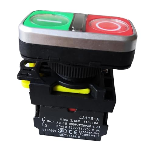 LA115-A5-11RD1 Waterproof 1NO LB 1NC 220V M22 Momentary Illuminated Flush Button Pushbutton Switch for Pump Control Cabinet LA115-A5-11RD1 Waterproof 1NO LB 1NC 220V M22 Momentary Illuminated Flush Button Pushbutton Switch for Pump Control Cabinet von SSOPTMCB