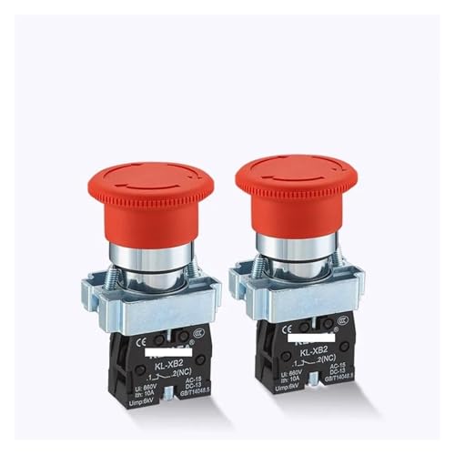P60 Mushroom head power switch emergency stop 10A 22mm push button switch (ZB2) XB2-BS542 XB2-BS442 XB2-BS542C von SSOPTMCB
