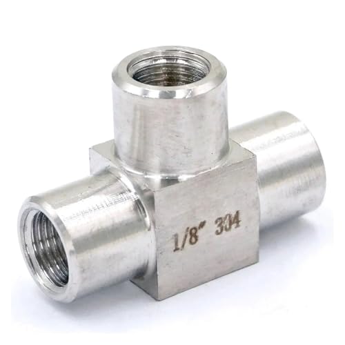 SSOPTMCB Equal 1/8" Female Threaded Tee 3 Way 304 Stainless Steel Pipe Fitting Connector Adapter Max Pressure 2.5 Mpa SSOPTMCB Equal 1/8" Female Threaded Tee 3 Way 304 Stainless Steel Pipe Fitting Connector Adapter Max Pressure 2.5 Mpa von SSOPTMCB