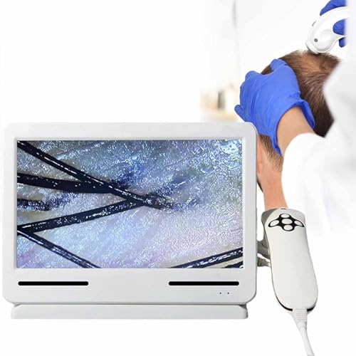 SSQUZA 10-Zoll-LCD-Bildschirm, Hautdiagnose, Haardetektor, Kopfhaut, Haarfollikel, Feuchtigkeit, Hautporen, tragbar Vergrößerungsanalysator, Hautpigmenttester SSQUZA 10-Zoll-LCD-Bildschirm, Hautdiagnose, Haardetektor, Kopfhaut, Haarfollikel, Feuchtigkeit, Hautporen, tragbar Vergrößerungsanalysator, Hautpigmenttester von SSQUZA
