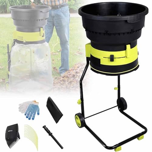 SSQUZA Häcksler Garten Ohne Messer,Leiser Elektrischer Zerkleinerungshäcksler Mit Kabel,Einstellbare Schnittgröße,Häcksler Zerkleinerer Mit Transportrad,Trichterdurchmesser 54cm,20m*Powercord SSQUZA Häcksler Garten Ohne Messer,Leiser Elektrischer Zerkleinerungshäcksler Mit Kabel,Einstellbare Schnittgröße,Häcksler Zerkleinerer Mit Transportrad,Trichterdurchmesser 54cm,20m*Powercord von SSQUZA