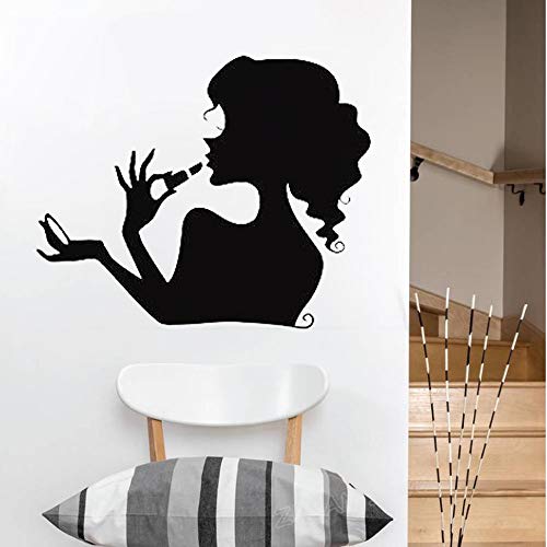 Silhouette Wandapplikationen Schlafzimmer Schönheit Nagelstudio Vinyl Wandaufkleber Bewegliches Poster Moderne Wohnkultur 34X42 Cm von SSSStickerS