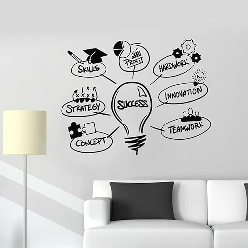 Wandtattoo Erfolg Fähigkeiten Glühbirnen Innovation Arbeit Team Büro Interieur Dekor Vinyl Fenster Aufkleber Inspirierendes Wandbild 42x54cm Wandtattoo Erfolg Fähigkeiten Glühbirnen Innovation Arbeit Team Büro Interieur Dekor Vinyl Fenster Aufkleber Inspirierendes Wandbild 42x54cm von SSSStickerS