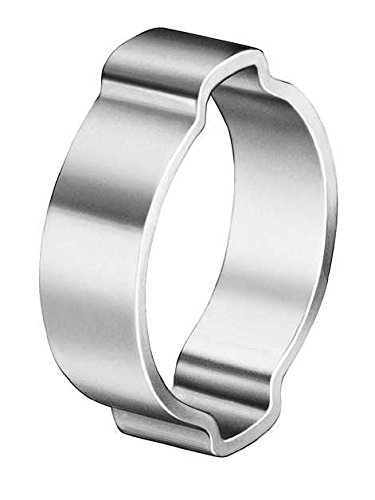 SST 7100003437 2-Ohrklemmen, Spannbereich 34-37 mm, Werkstoff W1/ verzinkt, VPE Polybeutel, Silber, 100 Stück von SST