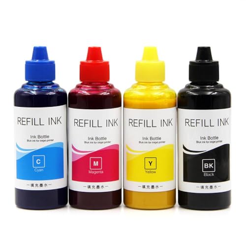 SSUMCUWR 100 ml Pigment Nachfülltinte kompatibel mit DesignJet 500 510 800 800Ps 500Ps 510 Ps 100 110 70 Plus K5300 K5400 K8600 Drucker Arbeiten mit Modellen 82 10 11 18 88(1SET(4Colors)) von SSUMCUWR