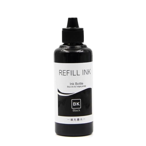 SSUMCUWR 100 ml Pigment Nachfülltinte kompatibel mit DesignJet 500 510 800 800Ps 500Ps 510 Ps 100 110 70 Plus K5300 K5400 K8600 Drucker Arbeiten mit Modellen 82 10 11 18 88(Black) von SSUMCUWR