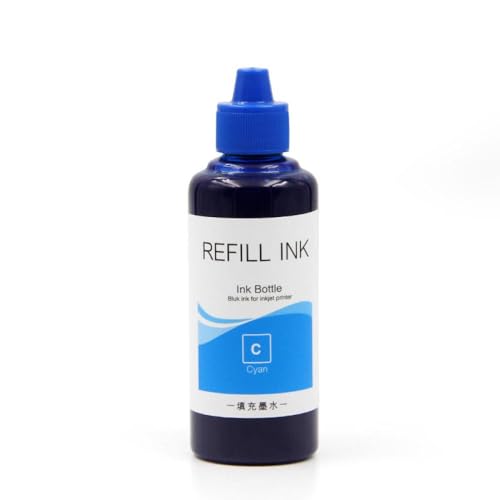 SSUMCUWR 100 ml Pigment Nachfülltinte kompatibel mit DesignJet 500 510 800 800Ps 500Ps 510 Ps 100 110 70 Plus K5300 K5400 K8600 Drucker Arbeiten mit Modellen 82 10 11 18 88(Cyan) von SSUMCUWR