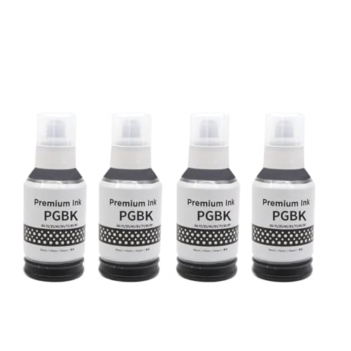 SSUMCUWR 4PCS GI-81 GI71 GI91 GI11 Compatible Tink-Nachfüll Kompatibel mit G1920 G1922 G2920 G2923 G2960 G2962 G3920 G3923 G3960 G3962 G3963 Printermodelle(Pigment Ink 4pc PGBK) von SSUMCUWR