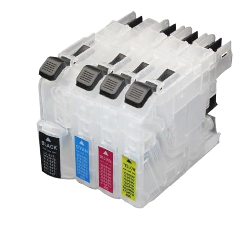 SSUMCUWR 4PCs nachfüllbare Tintenpatronenkartusche kompatibel mit LC203 LC213 LC223 LC225 LC233 LC211 LC263 J4420DW J4625DW MFC-J5720DW J5620DW-Printermodelle kein Chip enthalten SSUMCUWR 4PCs nachfüllbare Tintenpatronenkartusche kompatibel mit LC203 LC213 LC223 LC225 LC233 LC211 LC263 J4420DW J4625DW MFC-J5720DW J5620DW-Printermodelle kein Chip enthalten von SSUMCUWR