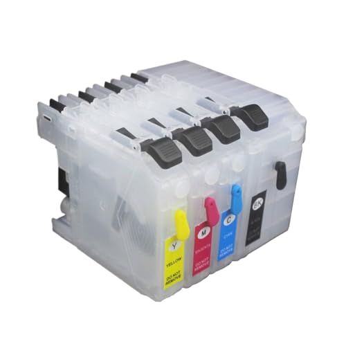 SSUMCUWR 4PCs nachfüllbare Tintenpatronenkartusche kompatibel mit MFC-J200 MFC-200 DCP-J100 DCP-105 DCP-J105-Drucker Arbeiten mit LC529 LC525 Ink Tanks SSUMCUWR 4PCs nachfüllbare Tintenpatronenkartusche kompatibel mit MFC-J200 MFC-200 DCP-J100 DCP-105 DCP-J105-Drucker Arbeiten mit LC529 LC525 Ink Tanks von SSUMCUWR