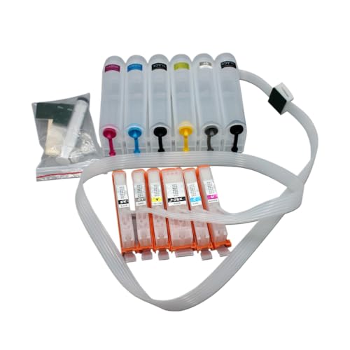SSUMCUWR 6Color PGI-150 CLI-151 CISS-System kompatibel mit MG5610 MG6310 MG6610 MG7110 MG7510 IP8710 Drucker enthalten Reset Chip PGI150 CLI151 Tintenversorgung von SSUMCUWR
