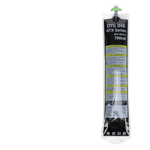 SSUMCUWR 700 ml Tintenbeutel mit Single-Verwendung-Chip Kompatibel mit Drucker der GTX-Serie kompatibel mit GTX-422 GTX-423 GTXPRO-Modellen Textile DTG-Drucken(Black) von SSUMCUWR