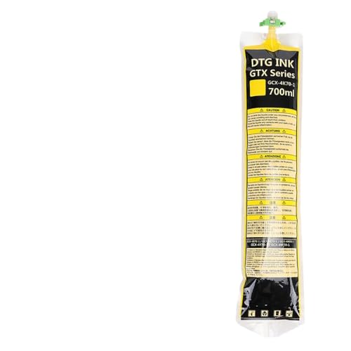 SSUMCUWR 700 ml Tintenbeutel mit Single-Verwendung-Chip Kompatibel mit Drucker der GTX-Serie kompatibel mit GTX-422 GTX-423 GTXPRO-Modellen Textile DTG-Drucken(Yellow) von SSUMCUWR